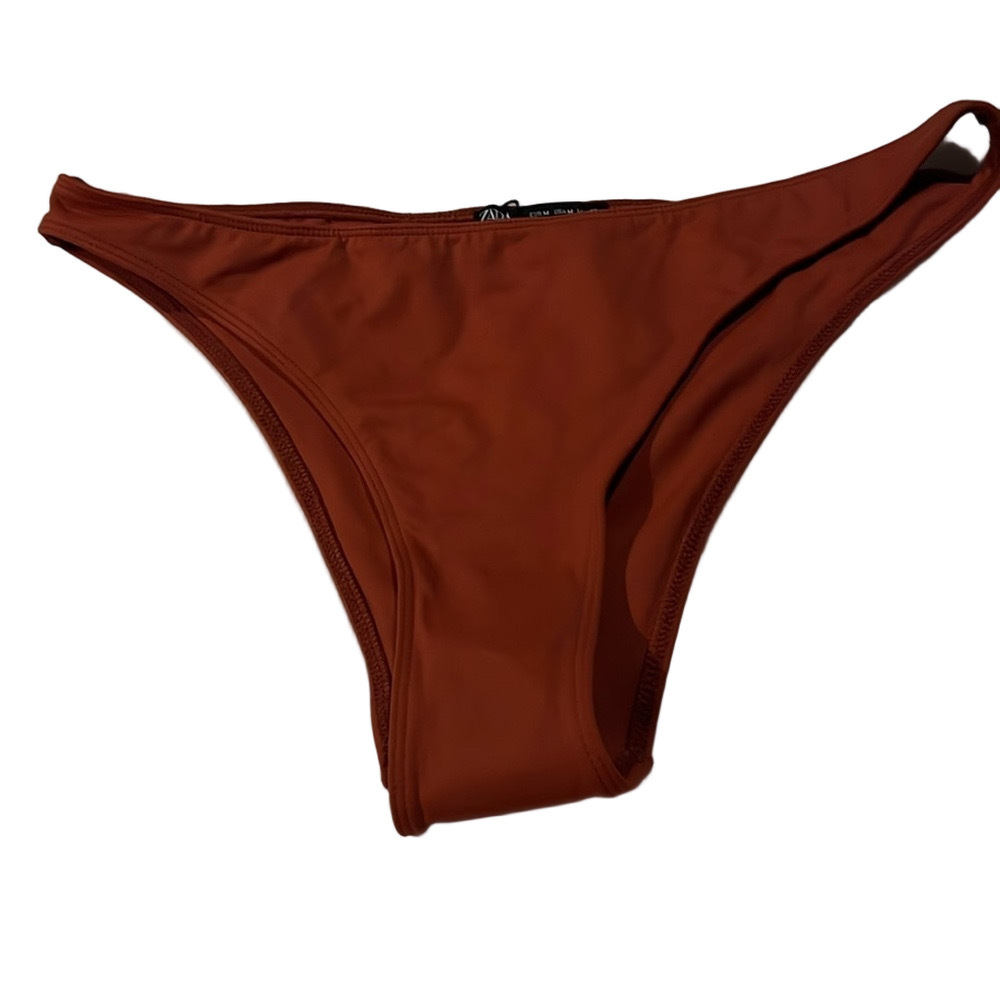Zara Women's Sz M Rust Bikini Bottom summer spring vacay beach poolside